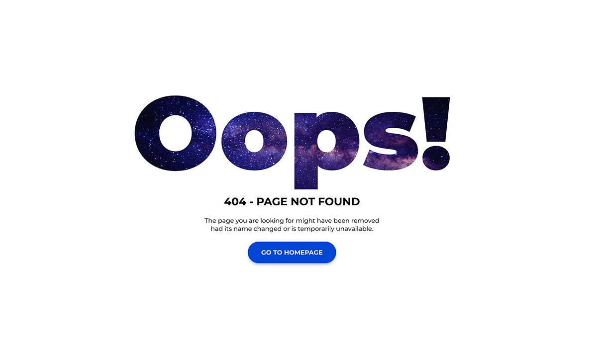 Error page 404