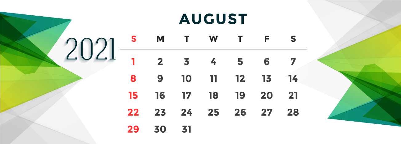 Aug 2021 Calendar